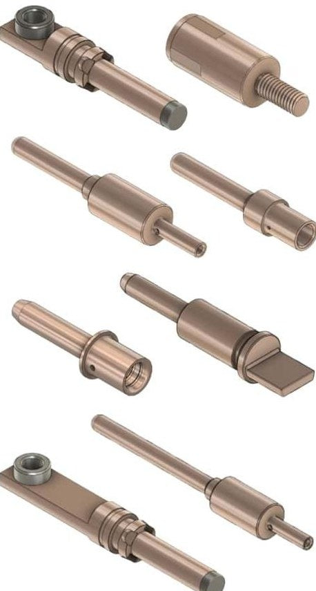 Machined copper contact pins