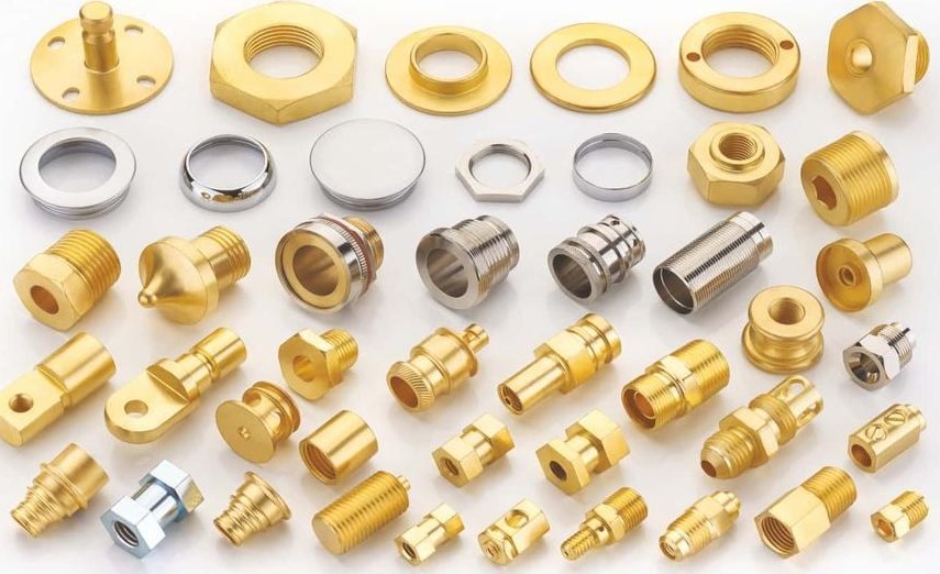Turned brass and steel parts